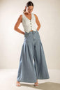 ROOFTOP ROMANCE DENIM PANTS - LIGHT DENIM WHITE - PANTS