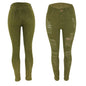 High-Rise Distressed Skinny Jeans in Burgundy & Olive Kia Day Design