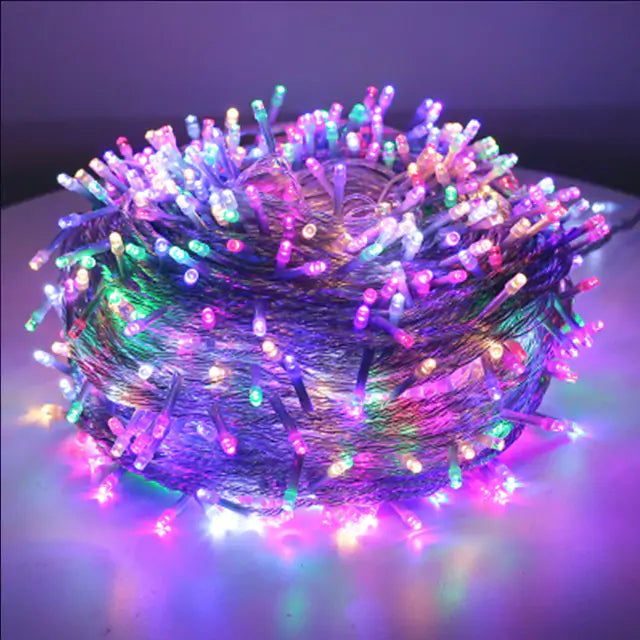 Small Bulb LED String Lights - Multicolor 10M 100LED 220V EU - Lighting