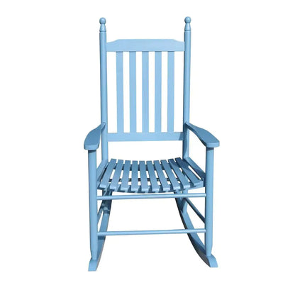 Blue Wooden Porch Rocker Chair