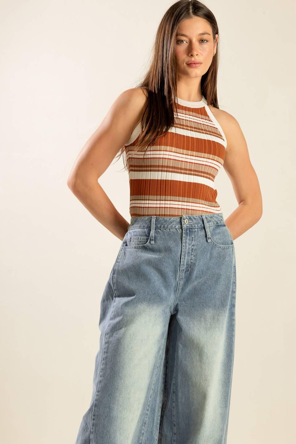 ANYTIME NOW SWEATER KNIT TOP - - SWEATERS