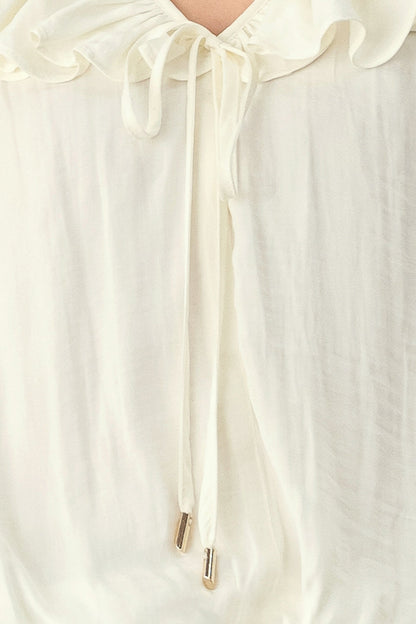 CLOUDRIFT IVORY WOVEN TOP - - TOPS