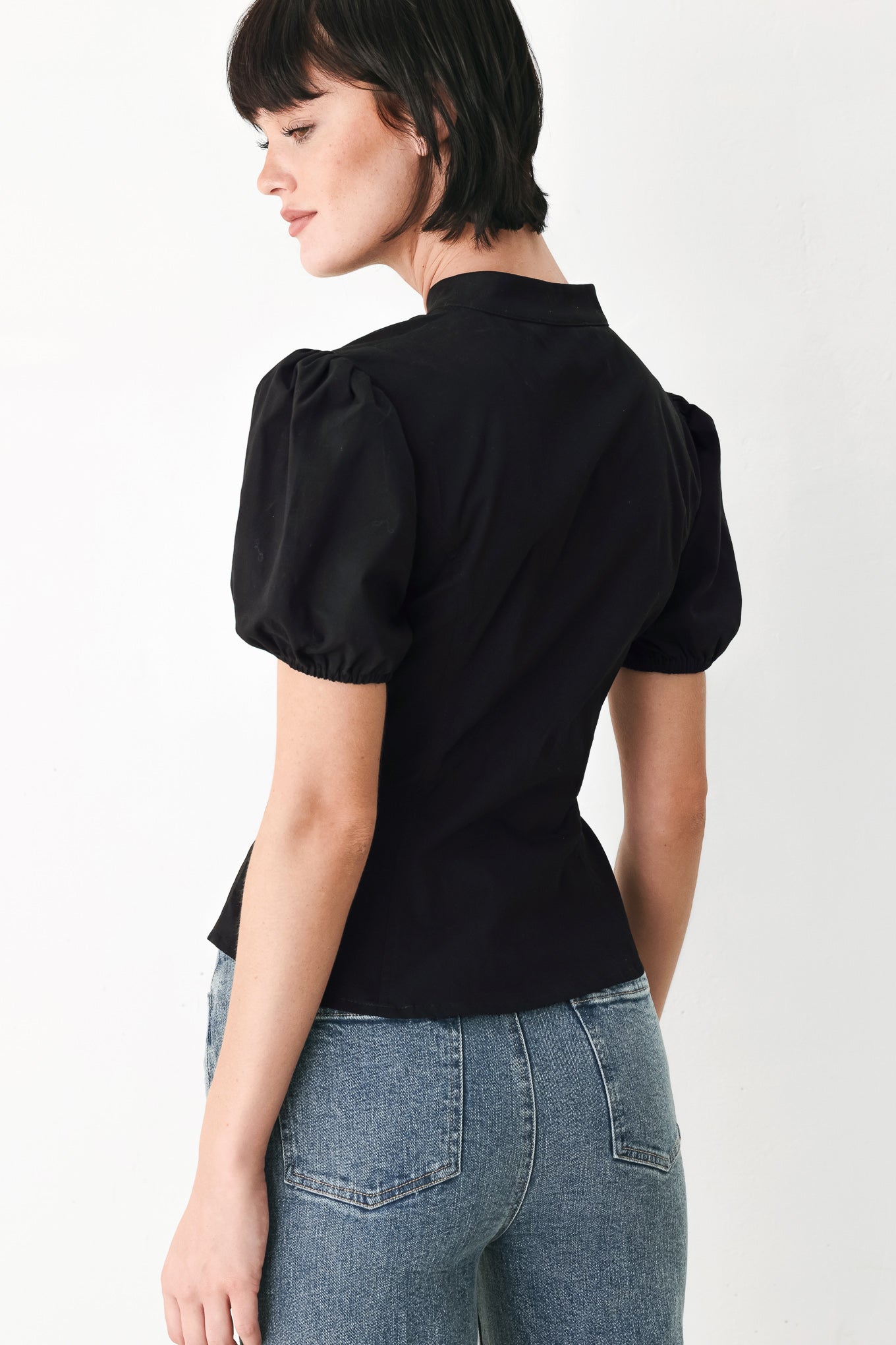 WHITE ROSE DAYDREAM WOVEN TOP - - TOPS