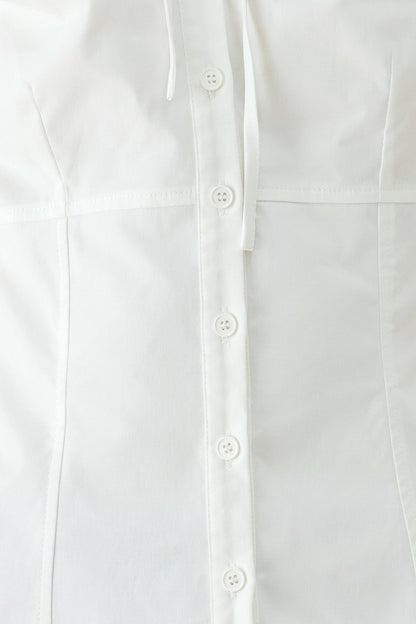 WHITE ROSE DAYDREAM WOVEN TOP - - TOPS