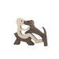 Wooden Carvings Loving Pet Owner brown