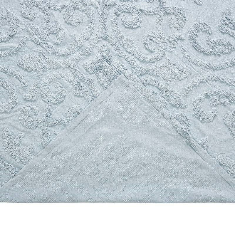 Full Size 100-Percent Cotton Chenille 3-Piece Coverlet Bedspread Set in Blue- HomePacific- {{Product type}}