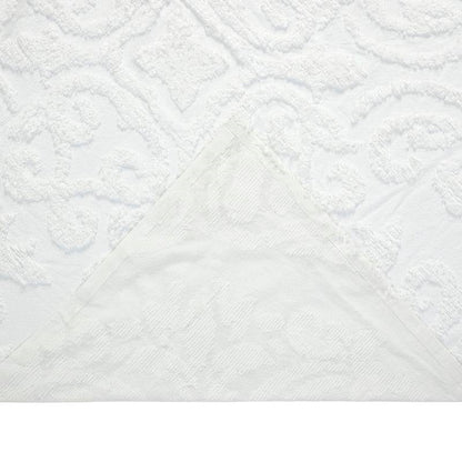 Full Size 100-Percent Cotton Chenille 3-Piece Coverlet Bedspread Set in White- HomePacific- {{Product type}}