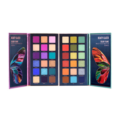 18-Color Butterfly Flame Eyeshadow Palette - - eyeshadow