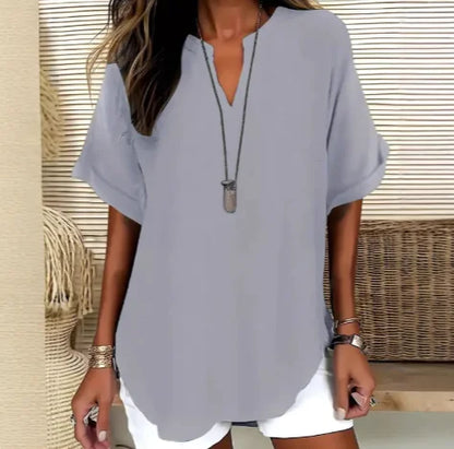 Women's Loose Ice Silk Shirt