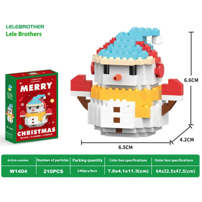 Christmas Snowman Assembly Blocks - - building toy