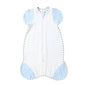 Baby Wearable Blanket Organic Cotton Swaddle light blue white Medium