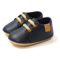 Multicolor Retro Leather Shoes Baby Navy Blue 0-6 Months