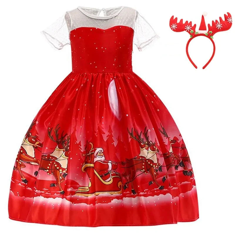 Girls Princess Christmas Dress Formal Wear