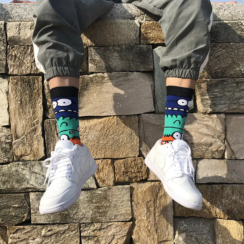 GT Monster Cartoon Street Style Mid-Calf Socks Kia Day Design