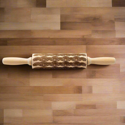 Wooden Embossed Rolling Pin - Kia Day Design