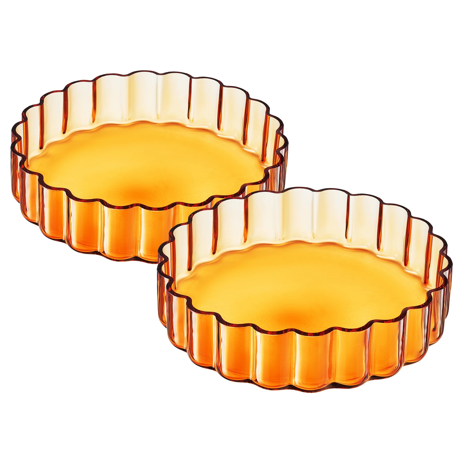 Flower Plate Glassware, Set of 2 - - Plate