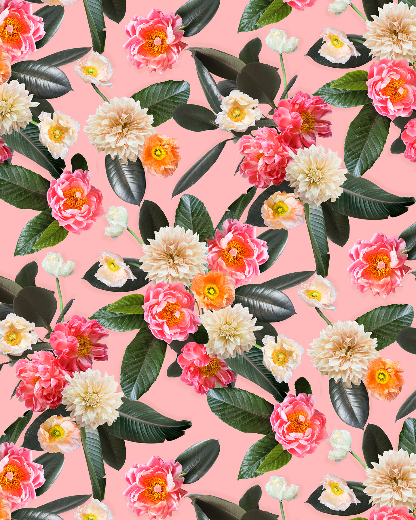 Flower Party Wallpaper, pink- Samantha Santana Creative- {{Product type}}