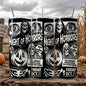Night of Horrors Retro Halloween 20oz Personalized Tumbler With Lid and Stainless Steel Straw, Vintage Spooky Poster Gift Cup - Non-Customized - Tumbler