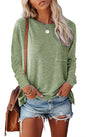 Pocket Split Long-sleeved Casual T-shirt - Kia Day Design