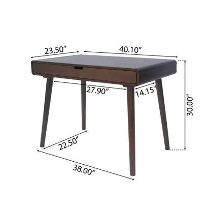 Solid Wood Writing Desk - Kia Day Design