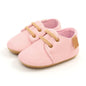 Multicolor Retro Leather Shoes Baby Pink 0-6 Months