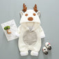 Super cute baby outing in trendy romper White 90cm