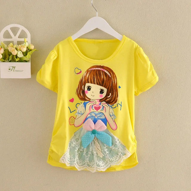 Girls T-shirt Yellow 8