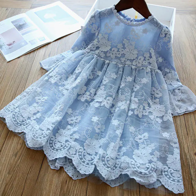 Embroidered Mesh Tulle Tutu Dress for Children - Kia Day Design