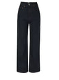 Womens Wide-Leg Boyfriend Jeans Black