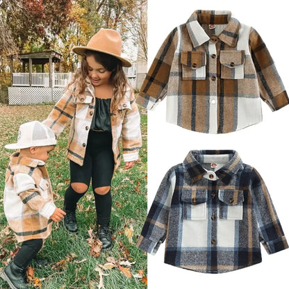 Toddler Plaid Long Sleeve Shirt