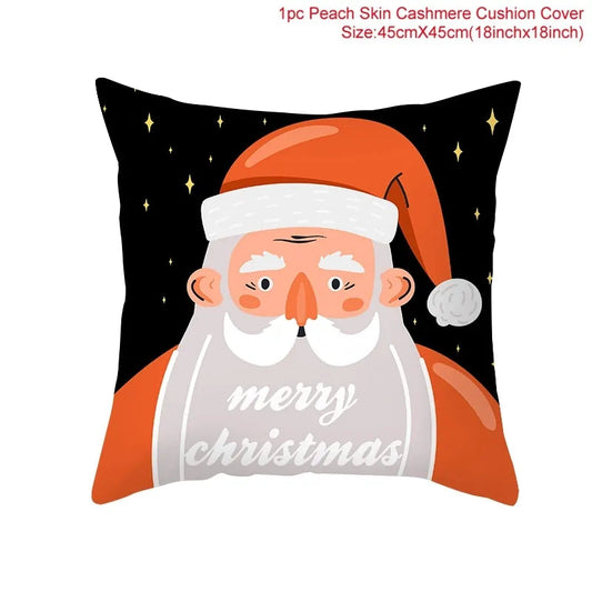 Cartoon Christmas Pillow Cover Kia Day Design