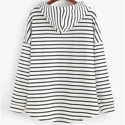 Ladies Hooded Casual Long Sleeve Top - Kia Day Design