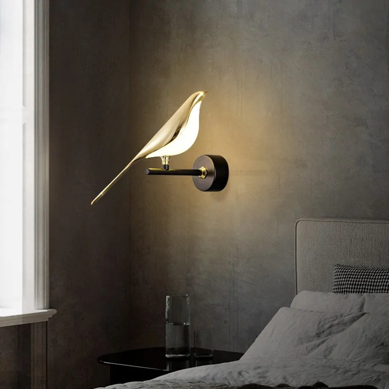 Gold Bird Led Wall Light