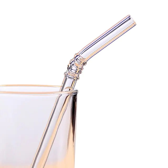 Colorful Straw Glass Drinking