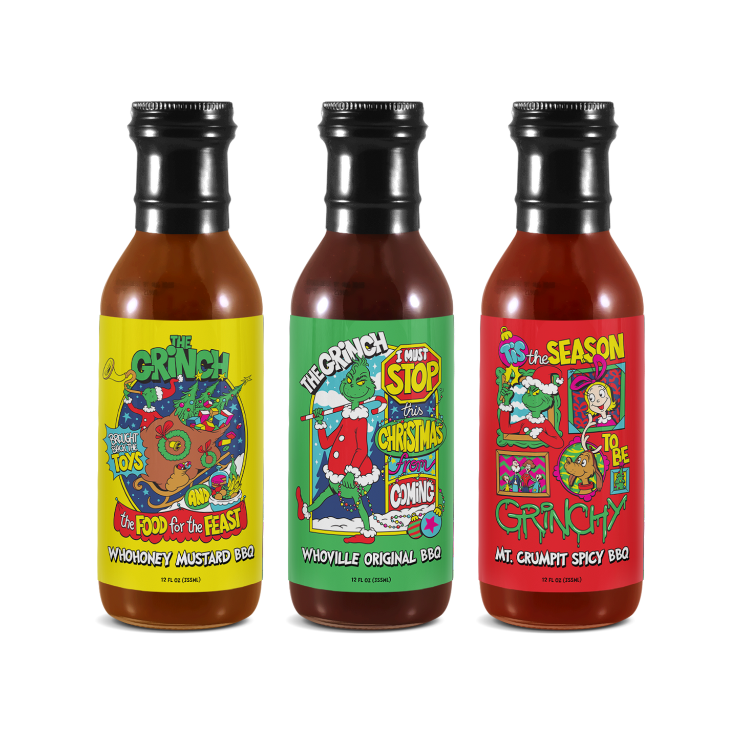 Grinch BBQ Sauce 3-Pack - - BBQ Sauce