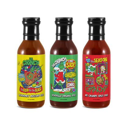 Grinch BBQ Sauce 3-Pack - - BBQ Sauce