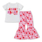 Sweet Heart Top Bell Bottom Pants Valentines Outfit - - toddler outfit