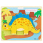 Wooden 3D Montessori Dinosaur Jigsaw Puzzles Stegosaurus