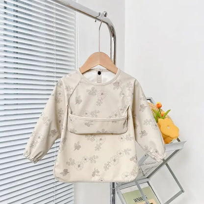 Cute Baby Bibs Toddler Long Sleeve Apron Kia Day Design