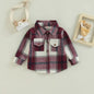 Toddler Plaid Long Sleeve Shirt Red