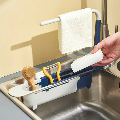 Telescopic Sink Organizer Rack Basket Kia Day Design