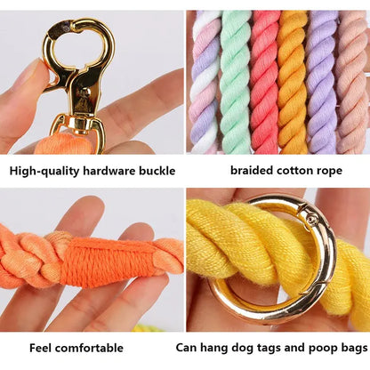 Braided Cotton Rope Dog Leash