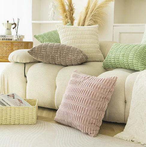 Cozy Corduroy Pillow Cover in Modern Minimalist Style - Kia Day Design
