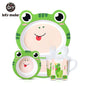 Childrens Eco-Friendly Bamboo Fiber Dishes green