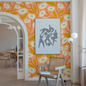Georgia Orange Wallpaper - Peel & Stick LUXE - Wallpaper