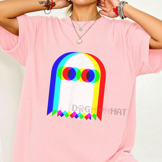 Ghost Trippy Vaporwave T-Shirt – Halloween Techno Rave EDM Party Tee - - T-shirt