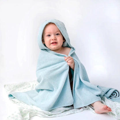 Milk&Moo Sangaloz Velvet Hooded Baby Towel Blue Unisex One size