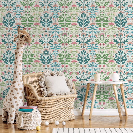 Fleur Wallpaper - Peel & Stick LUXE - Wallpaper