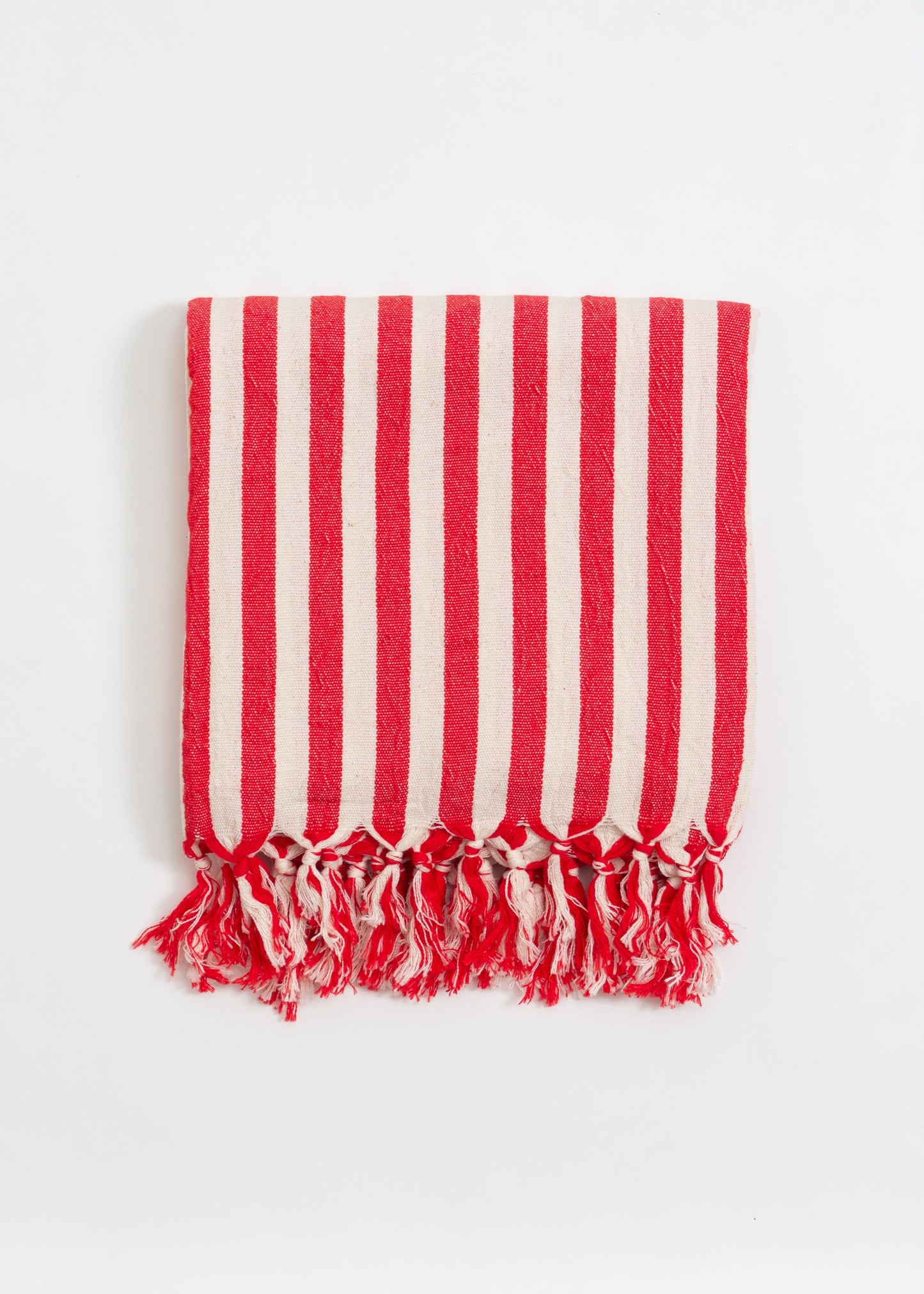 Girit Red Cotton Linen Towel - - Towels
