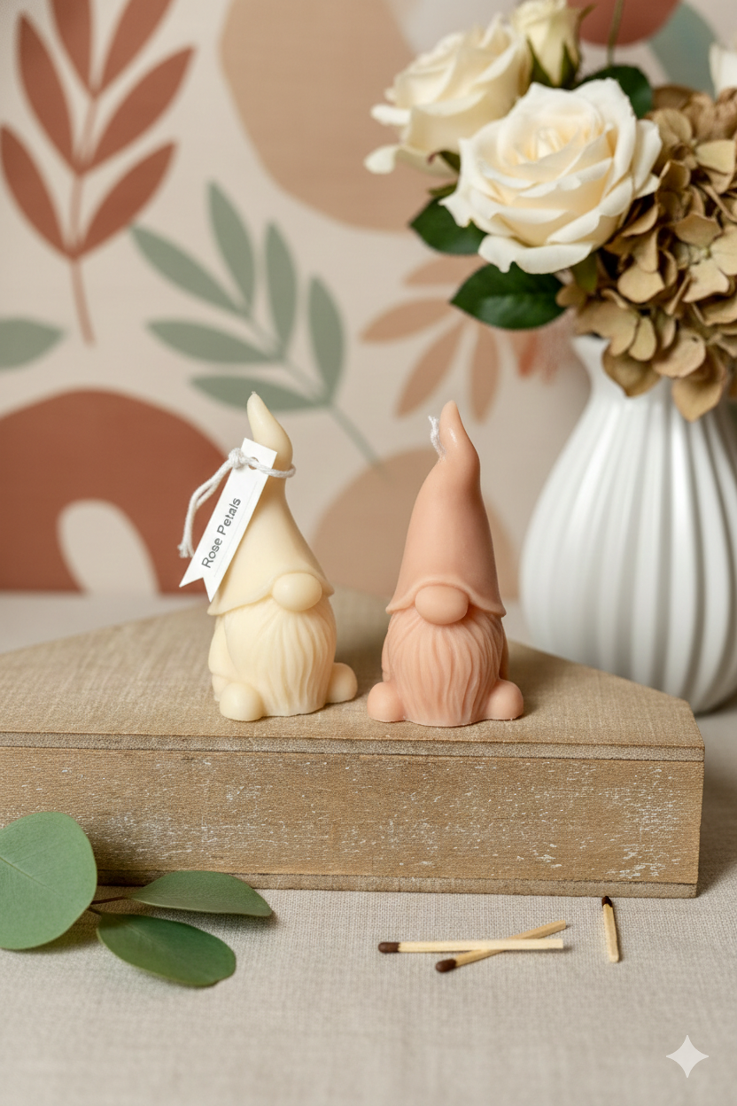 Gnome Scented Candle | Handcrafted Home Decor - - candles